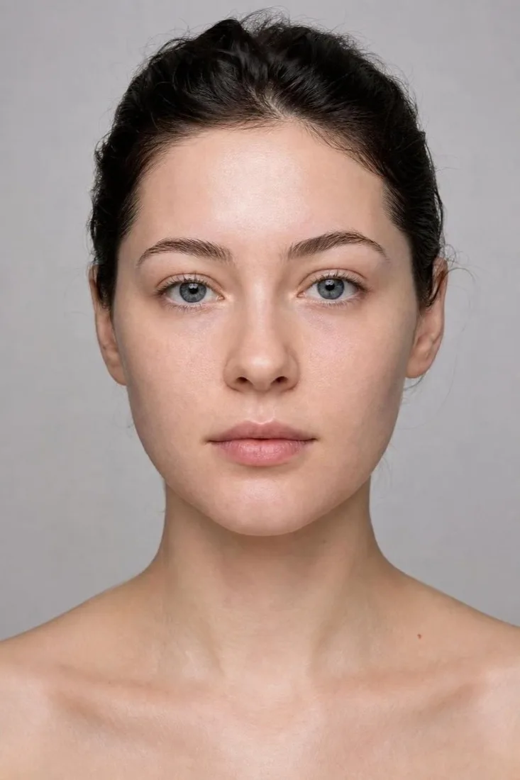 The same photograph simulated after clear skin turnaround