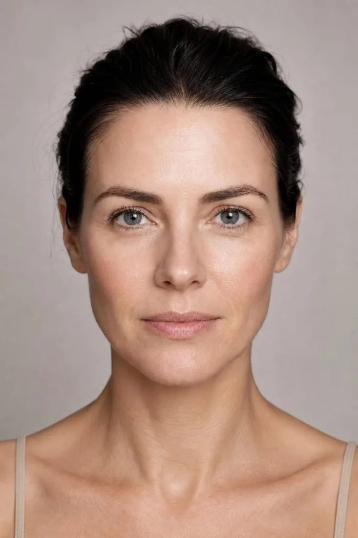 The same photograph simulated after radiofrequency tightening