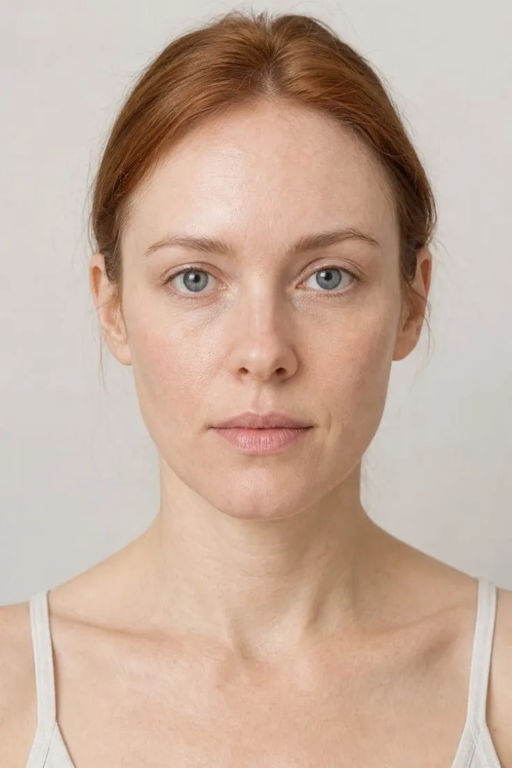 A client's own photograph before skin boosters